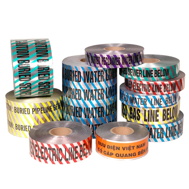 Tracer wire stainless steel Underground Detectable electrical Warning PE film Polyethylene Tape Aluminium Foil Marking Caution